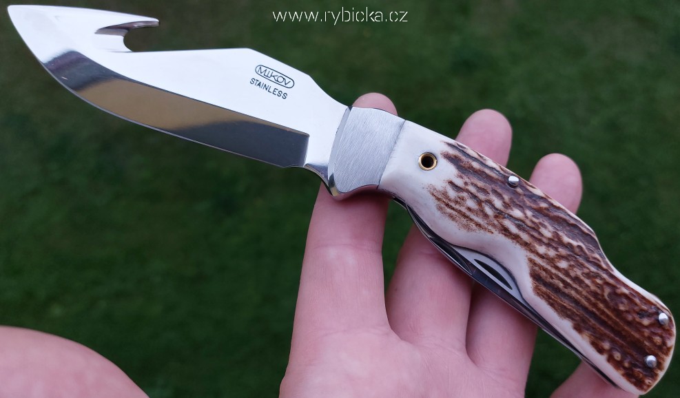 Lovecký nůž MIKOV DYKA TAIGA 369-NP-3 paroh kožené pouzdro