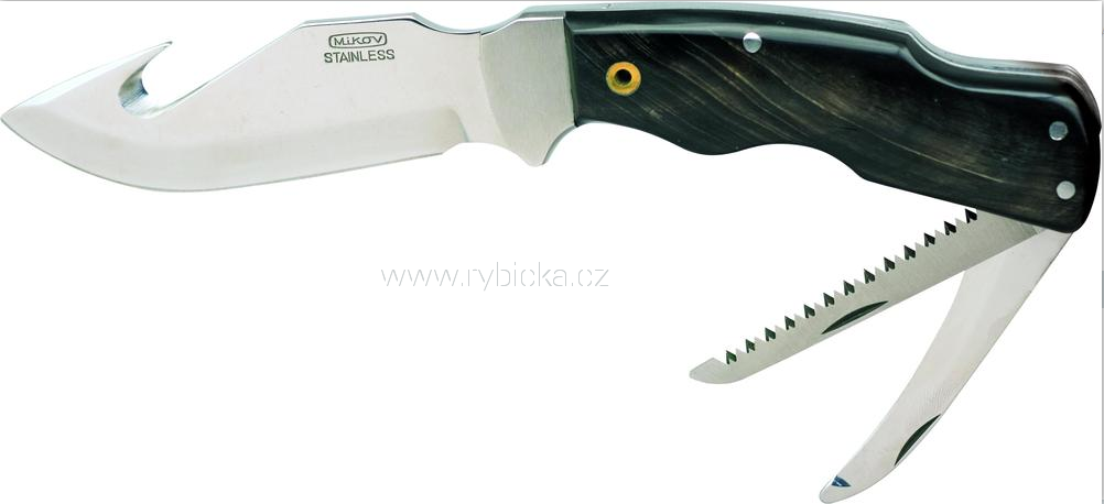Lovecký nůž MIKOV DYKA TAIGA 369-NR-3 buvolí roh kožené pouzdro